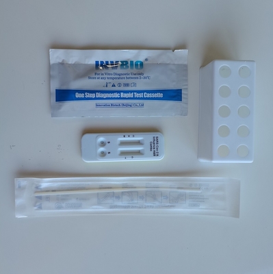 Uno mismo casero que prueba el equipo rápido SARS-CoV-2 del antígeno del FSC y la gripe A/B