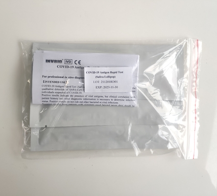 Bolsa sellada piruleta oral de autoprueba de la saliva del antígeno de la marca Covid-19 del Ce