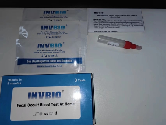 Análisis de sangre oculto fecal del paso de diagnóstico rápido 1pcs uno Kit Home Use Quick Detection