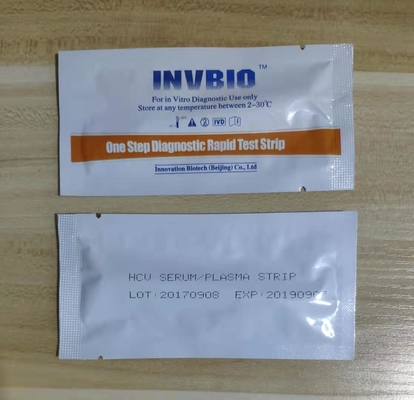 Pruebas/caja del diagnóstico 100 de la detección de la hepatitis C de la tira de prueba del Hcv del anticuerpo del Hep C