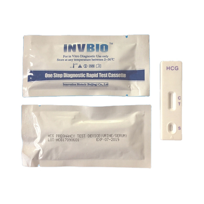 IVD médico Hcg una tarjeta de la prueba de embarazo del paso