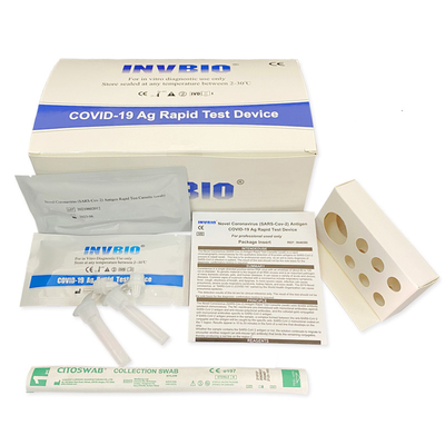 Un casete rápido de Kit Saliva Antigen Rapid Test del hogar de la prueba del antígeno del AG de Covid 19 del paso
