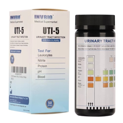 Tiras de prueba exactas de la infección de vías urinarias de Invbio 50 tiras/botella
