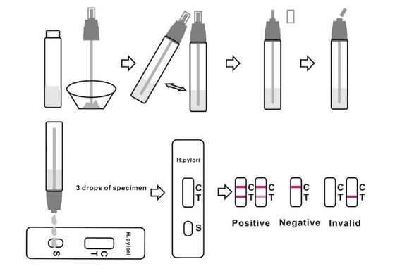 Instantánea del antígeno de Helicobacter Pylori del equipo de la prueba de heces de H Pylori de las enfermedades infecciosas