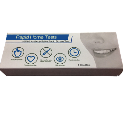 Instant 1/2 Saliva Hiv Oral Test Kit Anticuerpos en casa Prueba de hisopo bucal