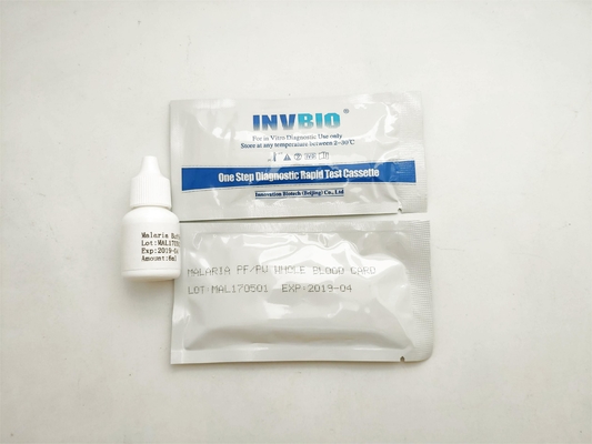 Sangre entera del antígeno de la malaria del picovoltio/PF 25 de los casetes rápidos de la prueba