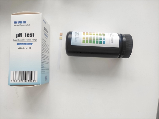 El indicador de pH de la orina de la saliva pela 4,5 – 9,0 100 para el cuerpo pH