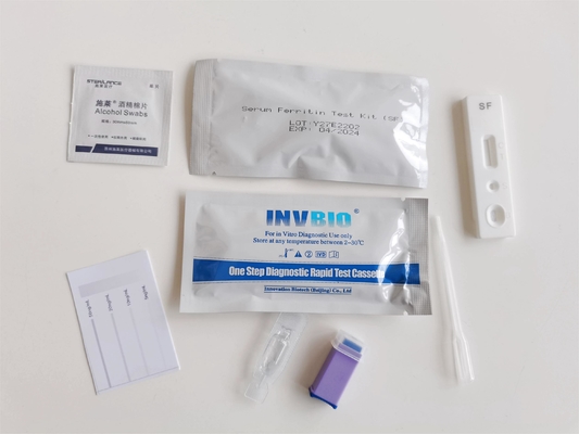 Pruebas llanas/caja del equipo 2 de la prueba de la inmunofluorescencia del análisis de la prueba de la ferritina rápida rápida del casete