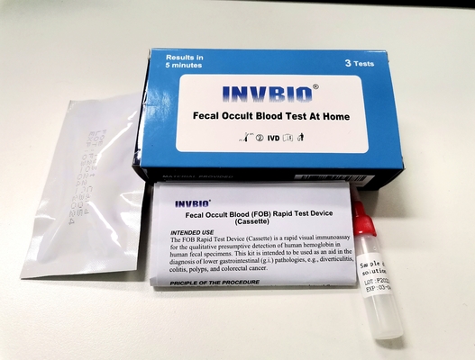 Análisis de sangre oculto fecal rápido de la alta exactitud 4.0m m Kit Home Testing