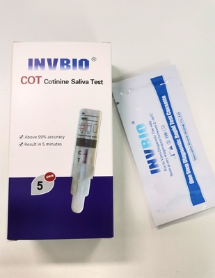 1 prueba Kit Nicotine/Cotinine/tarjeta de la tenencia ilícita de drogas del panel de la inmersión de la saliva del tabaco
