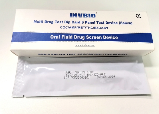 prueba Kit Oral Confirm Premium Saliva de la tenencia ilícita de drogas del panel 50ng/ml 6