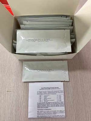 6 equipos flúidos orales amperio/ENCONTRADOS/COC/OPI/THC/BZO de la prueba de la tenencia ilícita de drogas del panel multi FDA