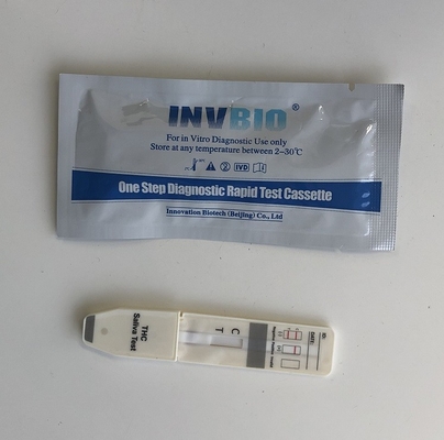 Prueba de la saliva de Kit Single THC de la prueba de la tenencia ilícita de drogas de Cannabinoid