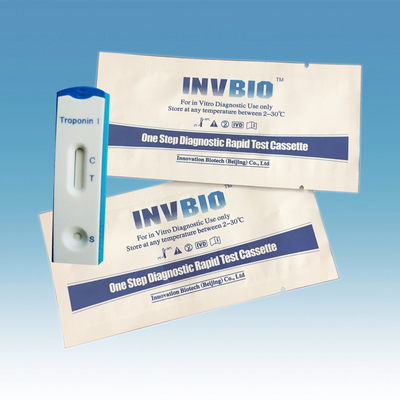 troponina cardiaca del miocardio del MI Ctni del infarto 1.0ng/Ml yo prueba rápida Kit Invbio