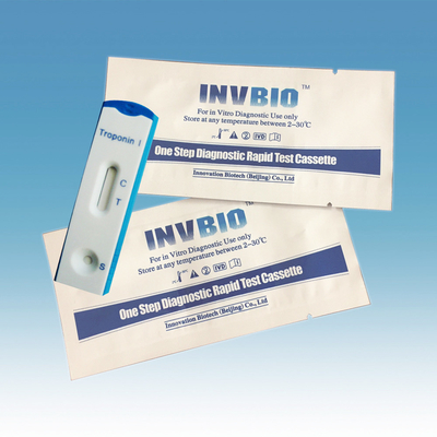troponina cardiaca del miocardio del MI Ctni del infarto 1.0ng/Ml yo prueba rápida Kit Invbio