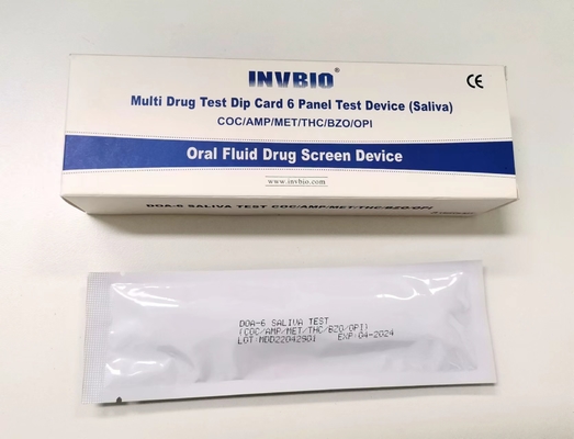 Drogas de la esponja de la boca del equipo flúido oral de la prueba de droga de la saliva de los 6 paneles de la prueba del abuso