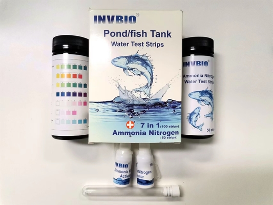Prueba Kit Aquarium Pond Fish Tank 7 de la calidad del agua potable en 1 las tiras 100/Pack