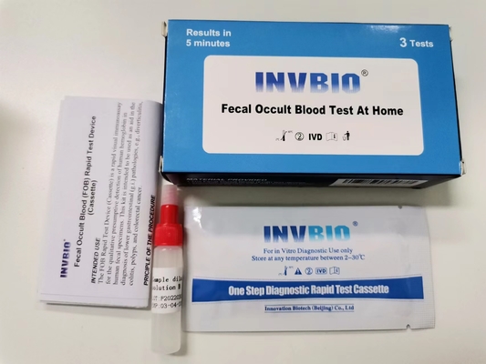 Un análisis de sangre oculto fecal de diagnóstico rápido del paso Kit Home Use