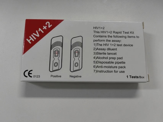 Una detección autodiagnóstica de Kit Convenient Whole Blood Quick de la prueba del VIH 1 y 2 del paso