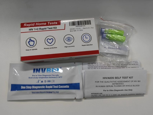 Una detección autodiagnóstica de Kit Convenient Whole Blood Quick de la prueba del VIH 1 y 2 del paso