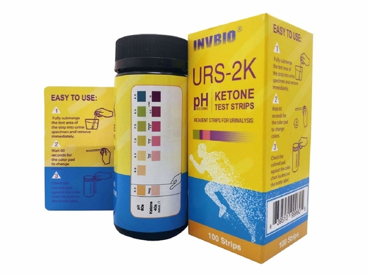 La prueba del Keto pH de la urinálisis en un Ce Fsc del Fda de la tira de la orina aprobó