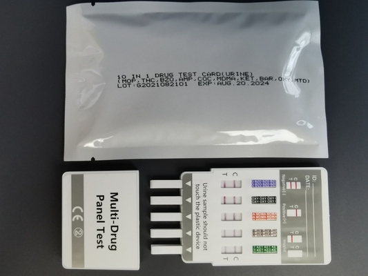 HIGH Accuracy Doa Kit de prueba de abuso de drogas Panel 10 Multi Drugs Screen Urina en el hogar