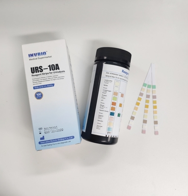 Tiras de prueba de la urinálisis de la bilirrubina de la glucosa de la alta exactitud 3.00m m 10 parámetros