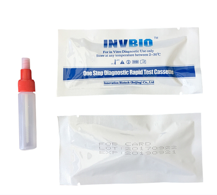 Una tarjeta de Fobt Kit Professional Tumor Markers Test de las heces del paso