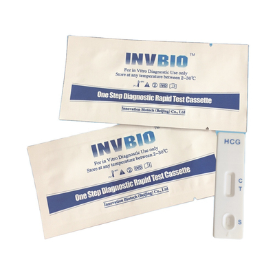 IVD médico Hcg una tarjeta de la prueba de embarazo del paso