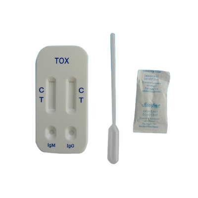Prueba Kit Colloidal Gold Chromatography del hogar de la toxoplasmosis de IgG IgM TOXO