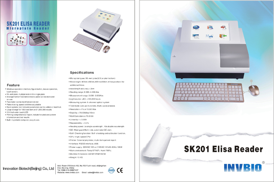 Analizador de Elisa Microplate Reader Clinical Chemistry del canal SK201 8