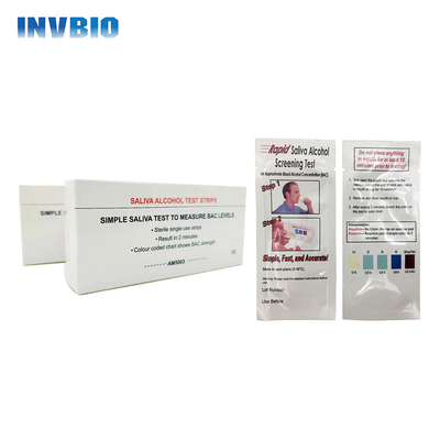 Tiras personales/caja de una del paso de INVBIO de la saliva de alcohol tira 25 de la prueba