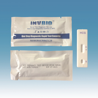 CE ISO 13485 de la tarjeta de la prueba de Hcg del embarazo de los equipos de la prueba de la fertilidad 25mlU/Ml