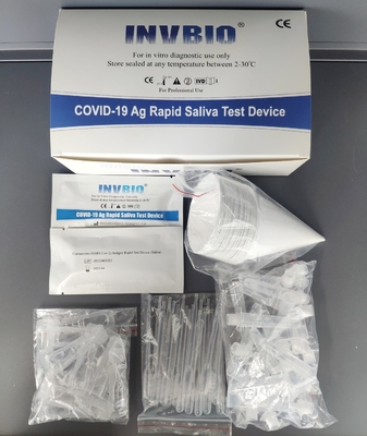 Prueba rápida 100% de Covid 19 de la especificidad Kit Saliva Spit Test Card
