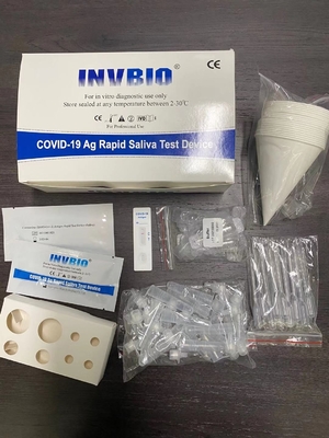Prueba rápida 100% de Covid 19 de la especificidad Kit Saliva Spit Test Card