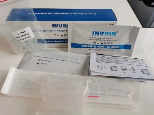Lista común de la UE de Kit Card Rtk de la esponja de SARS-CoV-2 en casa de la prueba nasal rápida del antígeno