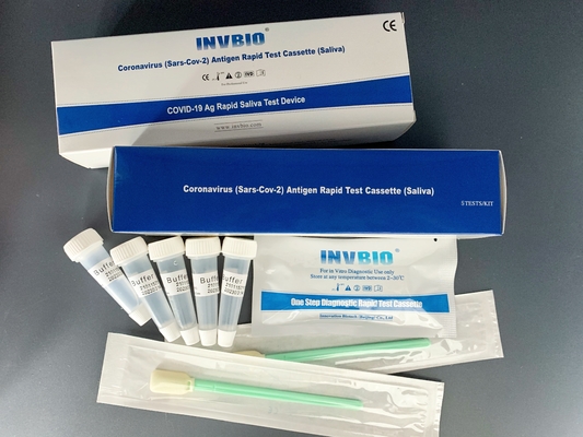 Detección cualitativa de la caja de la prueba 5pcs/de Rtk de la saliva de Coronavirus de la exactitud de INVBIO