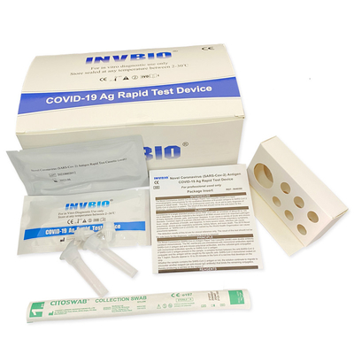 CE rápido de Kit Nasopharyngeal Swab Kit de la prueba de Covid 19 nasales caseros del hogar de la sensibilidad del equipo 95,6% de la prueba de la esponja del antígeno