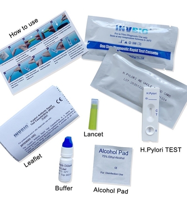 Un los píloros exactos del paso 25pcs/box H exoneran el vientre el anticuerpo de los píloros de Helicobacter de la prueba rápido