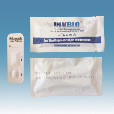 Sangre entera del AG de la prueba rápida tifoidea de la tarjeta/suero IVD médico
