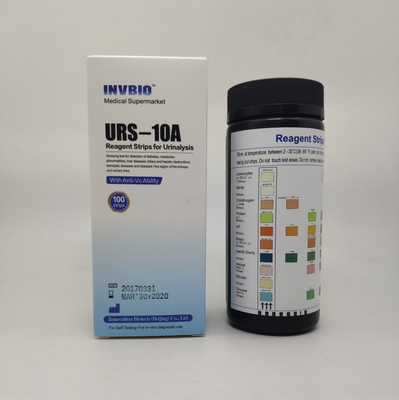 Tiras de prueba de la urinálisis del parámetro de INVBIO 10 in vitro