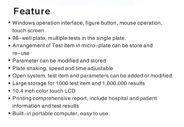 El alto rendimiento automatizó completamente a Elisa Reader Portable 2